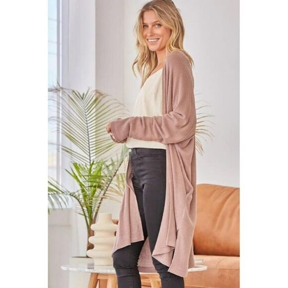 ANDREE BY UNIT Tops - SALE! ANDREE BY UNIT Mocha Sweater Long Sleeve Cardigan Duster Women's T1111-1